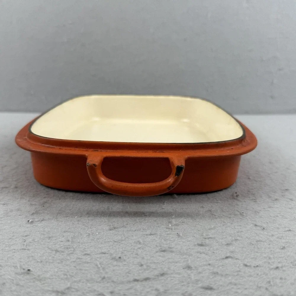 Dansk Orecast Rectangular Skillet Lid Baker‎ Orange Quistgaard JHQ As-Is